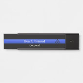 薄い青い線 – 警察法人ランクのドアサイン サインプレート (正面)