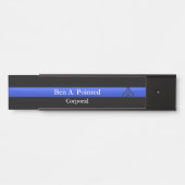 薄い青い線 – 警察法人ランクのドアサイン サインプレート (正面)