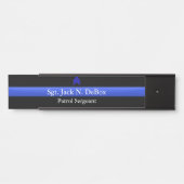 薄い青い線 – 軍曹ストライプ階級 サインプレート (正面)