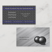 薄い青い線 – 鉄壁と鋼鉄の玉 名刺 (正面/裏面)