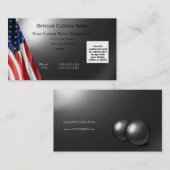 薄い青い線 – 鋼のフラグとボール 名刺 (正面/裏面)