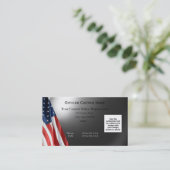 薄い青い線 – 鋼のフラグとボール 名刺 (スタンド正面)