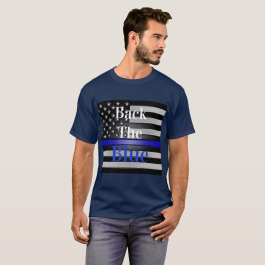薄い青い線 Tシャツ (正面フル)