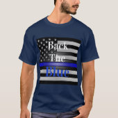 薄い青い線 Tシャツ (正面)