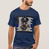 薄い青い線 Tシャツ (正面)