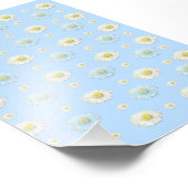 薄い青い背景にダイシーの模様 フォトプリント            (角)