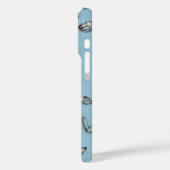 薄い青い蝶のiPhoneケース - 美しいカバー Case-Mate iPhoneケース (裏面 / 左)