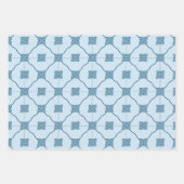 薄い青と白のタイルが混在 ラッピングペーパーシート (正面)