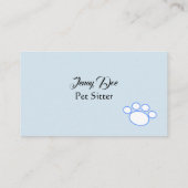 薄い青と白の足の名刺 名刺 (裏面)