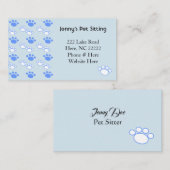 薄い青と白の足の名刺 名刺 (正面/裏面)