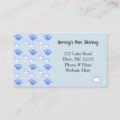 薄い青と白の足の名刺 名刺 (正面)