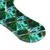 薄い青と緑の長方形またはレンガ効果 カッティングボード (角)