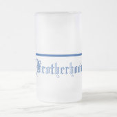 薄い青によってライン同業組合曇らされるマグ フロストグラスビールジョッキ (中央)