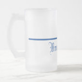 薄い青によってライン同業組合曇らされるマグ フロストグラスビールジョッキ (左)