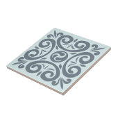 薄い青のクラスグレー複雑なパターン タイル (側面)