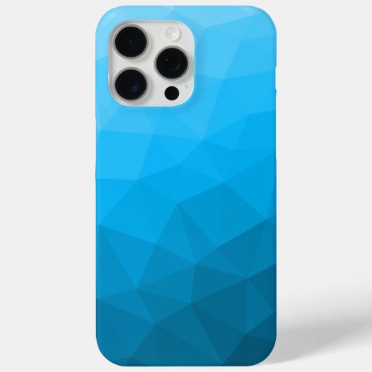 薄い青のシアン グラデーション 幾何学的なメッシュ模様 Case-Mate iPhoneケース (裏面)