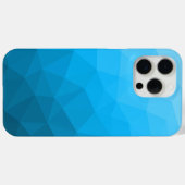 薄い青のシアン グラデーション 幾何学的なメッシュ模様 Case-Mate iPhoneケース (裏面 (横))