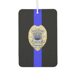 薄い青のライン退職したオフィシャルバッジ カーエアーフレッシュナー