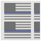 薄い青のライン 警察官の命の大切さ ファブリック (クローズアップ)