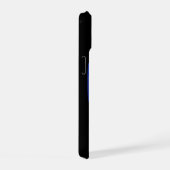 薄い青のライン iPhone 15ケース (右側面)