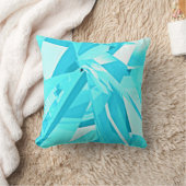 薄い青の割れた氷装飾用クッション! クッション (ブランケット)