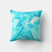 薄い青の割れた氷装飾用クッション! クッション (裏面)