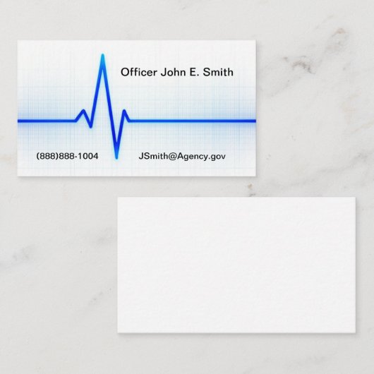 薄い青の名刺 名刺 (正面/裏面)