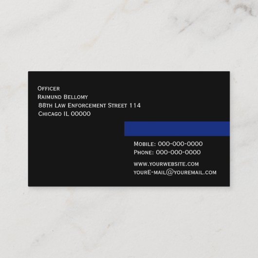 薄い青の名刺 名刺 (裏面)