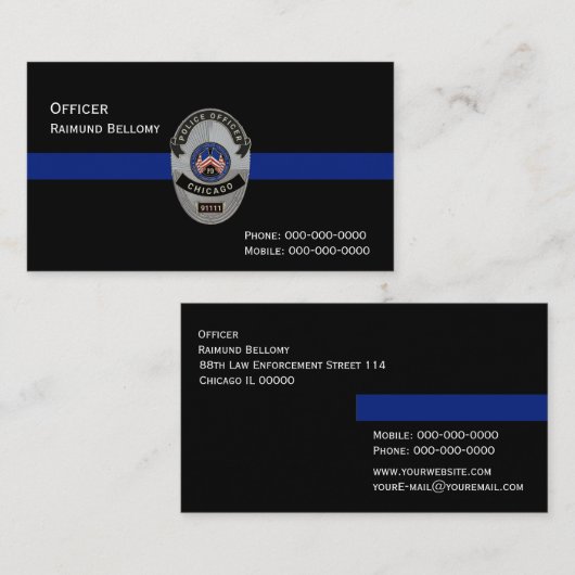 薄い青の名刺 名刺 (正面/裏面)