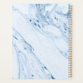 薄い青の大理石背景 プランナー手帳 (裏面)