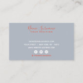 薄い青の空とピンクの雲 名刺 (裏面)