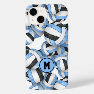 薄い青の黒い女の子のバモノグラムのレーベル Case-Mate iPhone 14ケース