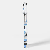 薄い青の黒い女の子のバモノグラムのレーベル Case-Mate iPhoneケース (裏面 / 左)