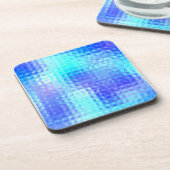 薄い青テクスチャガラス コースター (左側)