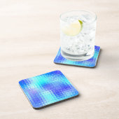 薄い青テクスチャガラス コースター (右側)