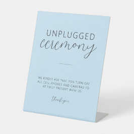 薄い青ミニマルの結婚詰まらない台座の標識 台座サイン