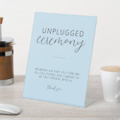 薄い青ミニマルの結婚詰まらない台座の標識 台座サイン (インサイチュ)