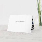 薄い青線UKフラグカード 招待状 (裏面)