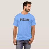 薄い青色のロゴのメンズTシャツ Tシャツ (正面フル)