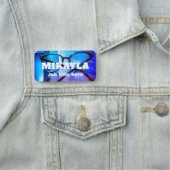 薄い青色の光学名札付き眼鏡 名札 (インサイチュ)