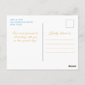 薄い青茶色の髪のプリンセス スウィート シックスティーン ポストカード (裏面)