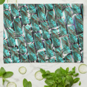 薄い青、グリッドまたはブリック効果に気泡が？ キッチンタオル (折り畳み)