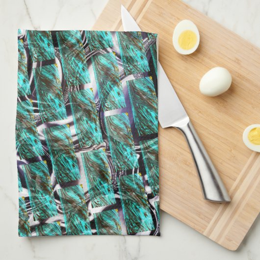 薄い青、グリッドまたはブリック効果に気泡が？ キッチンタオル (四つ折り)