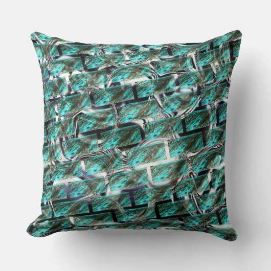 薄い青、グリッドまたはブリック効果に気泡が？ クッション (正面)