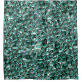 薄い青、グリッドまたはブリック効果に気泡が？ シャワーカーテン (正面)