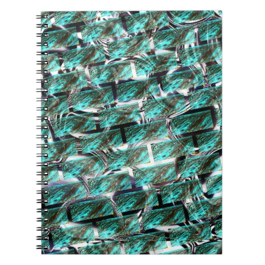 薄い青、グリッドまたはブリック効果に気泡が？ ノートブック (正面)