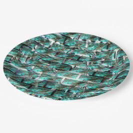 薄い青、グリッドまたはブリック効果に気泡が？ ペーパープレート