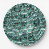 薄い青、グリッドまたはブリック効果に気泡が？ ペーパープレート (正面)