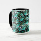 薄い青、グリッドまたはブリック効果に気泡が？ マグカップ (正面左)