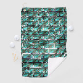 薄い青、グリッド内の泡またはレンガの壁効果t ゴルフタオル (インサイチュ)